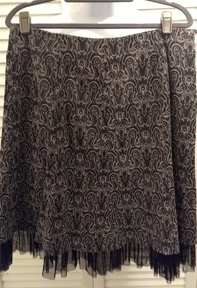 Chadwick's embellished skirt with ruffle EUC 10